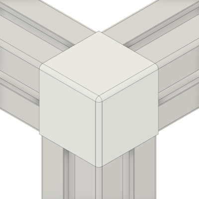 60-270-2 MODULAR SOLUTIONS PART<br>END CAP FOR 3-WAY BODY CONNECTION, SQUARE, GRAY, USED WITH 40-010-1